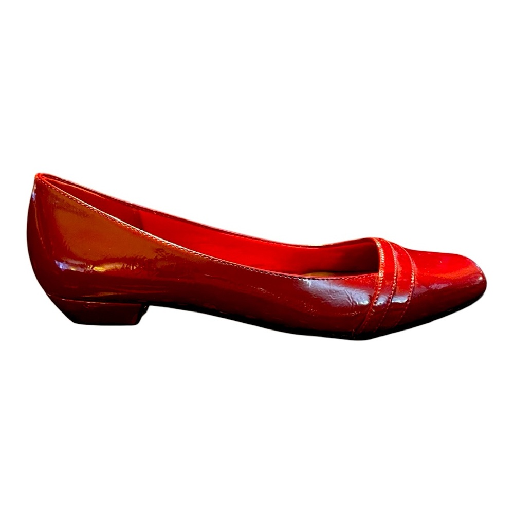 Abella Red Patent Leather Flats Size 9 | Chic Comfort | Comfort Cushioned Insole - Picture 8 of 10